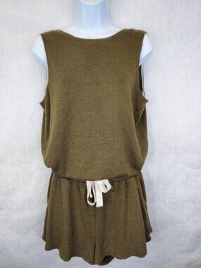 Aritzia Wilfred Free Izabel Romper Women's S Shorts Tie Waist Jersey Knit Beach